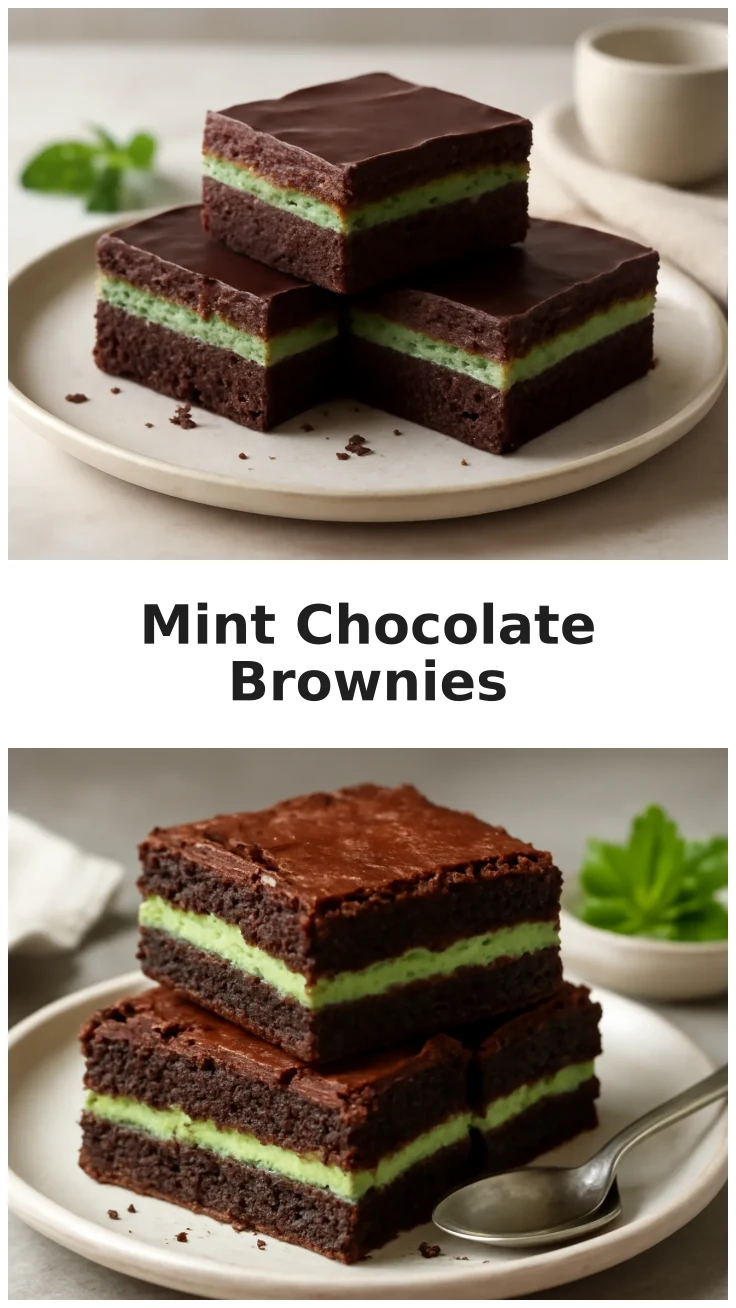 Rich Mint Chocolate Brownies with Fudgy Layers Recipe