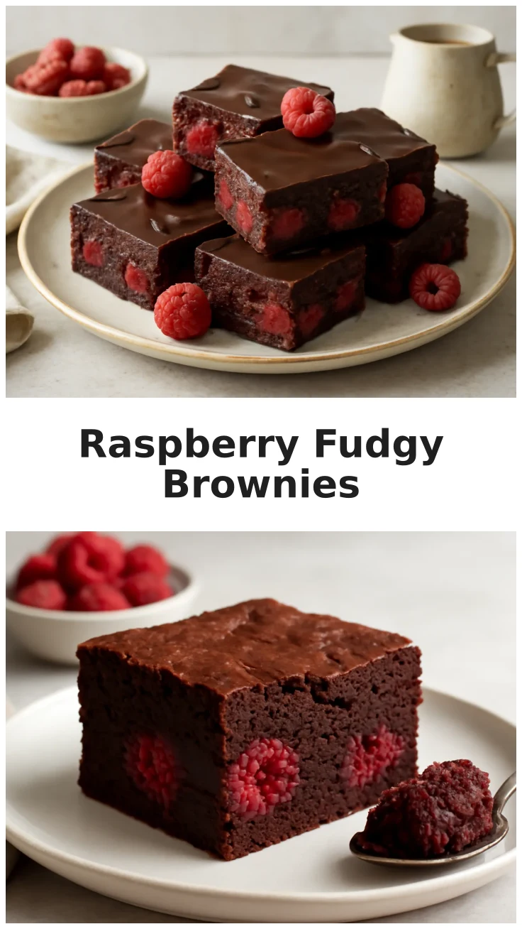 Rich Raspberry Brownies with Fudgy Chocolate Layers Recipe