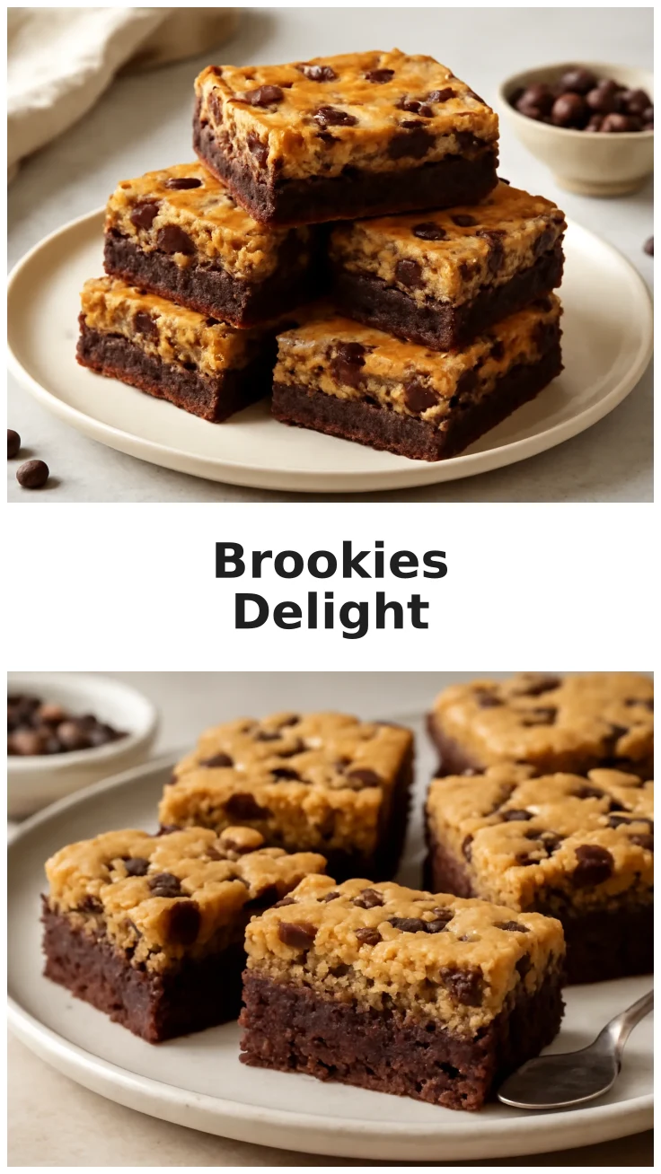 Rich Brookies with Fudgy Brownie Layers Recipe