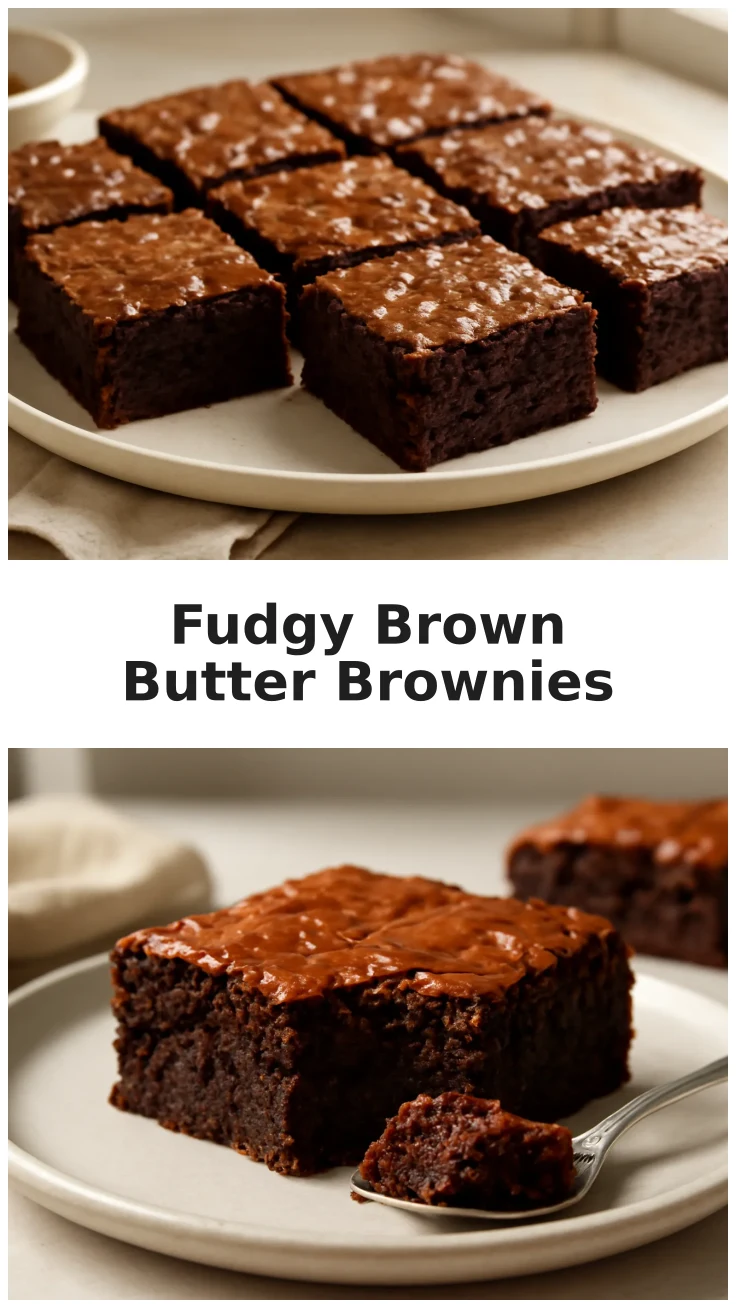 Rich Brown Butter Brownies with Fudgy Centers