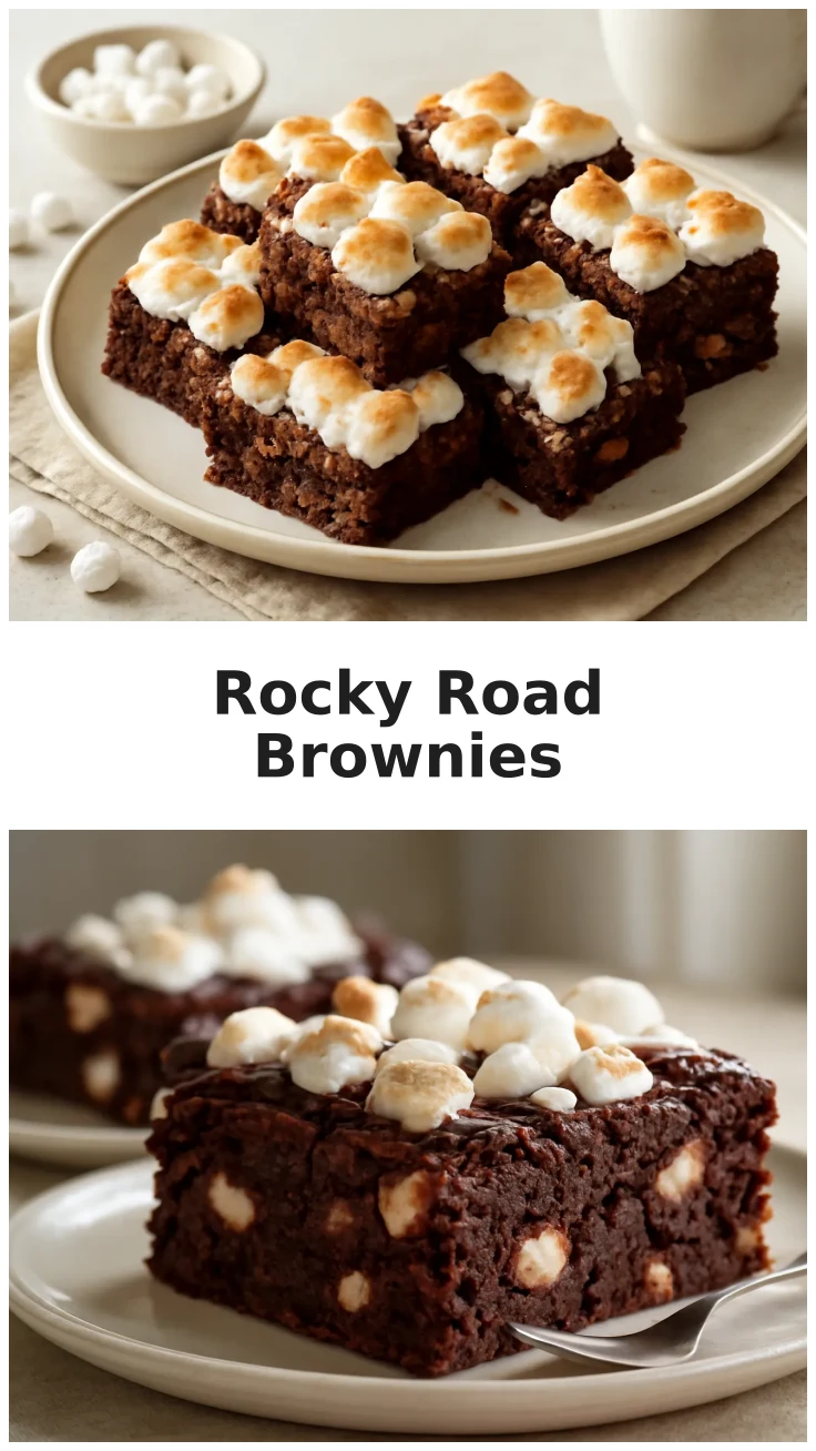 Rich Rocky Road Brownies with Gooey Marshmallows Recipe