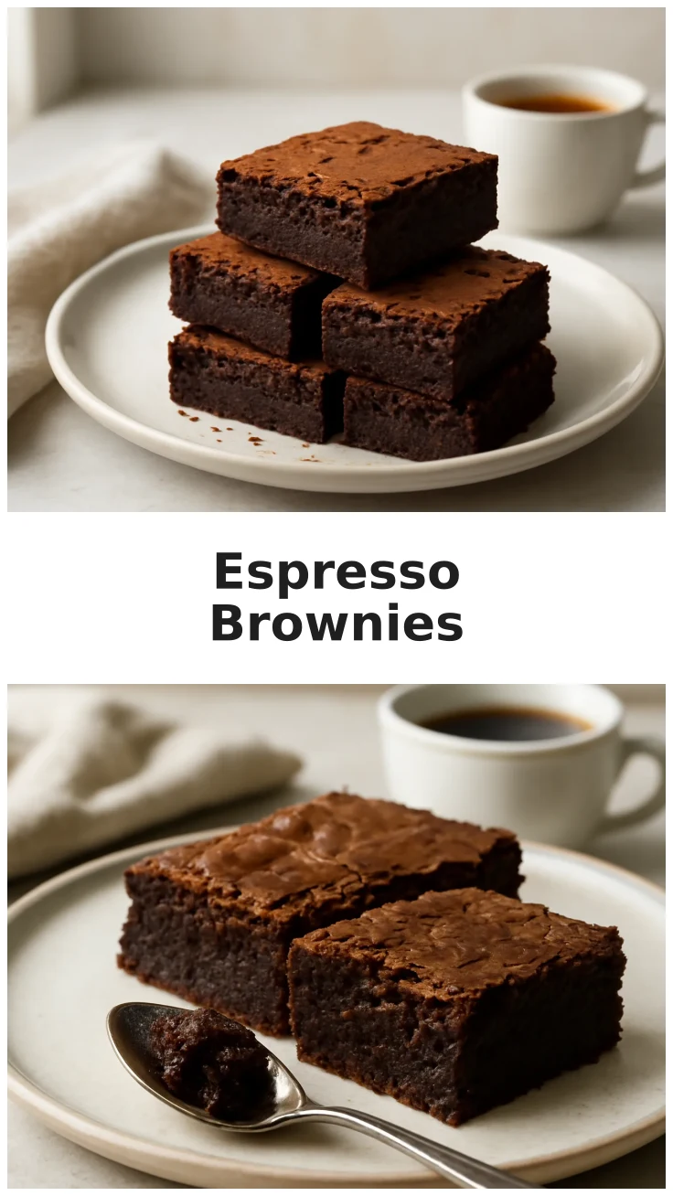 Rich Espresso Brownies with Fudgy Chocolate Layers Recipe