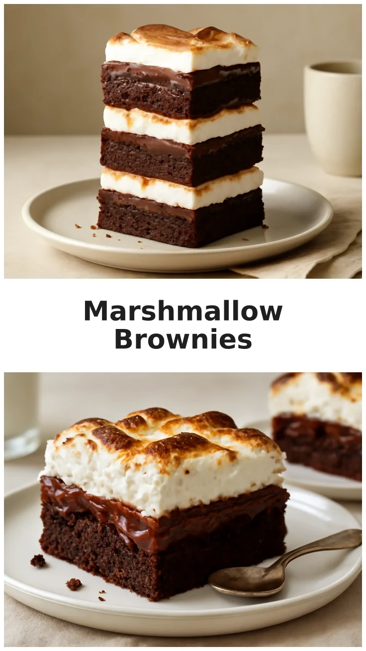 Rich Marshmallow Brownies with Gooey Chocolate Layers Recipe