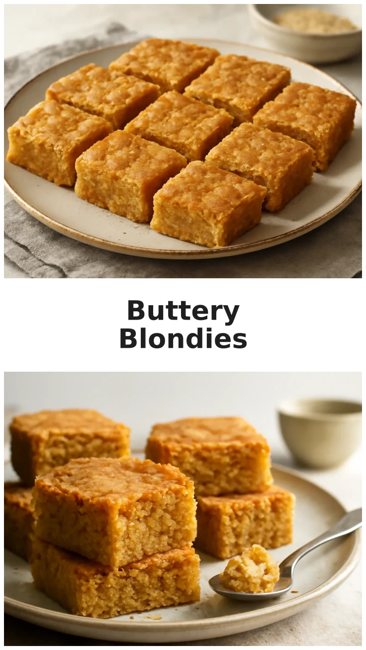 Rich Blondies with Buttery Golden Centers Recipe