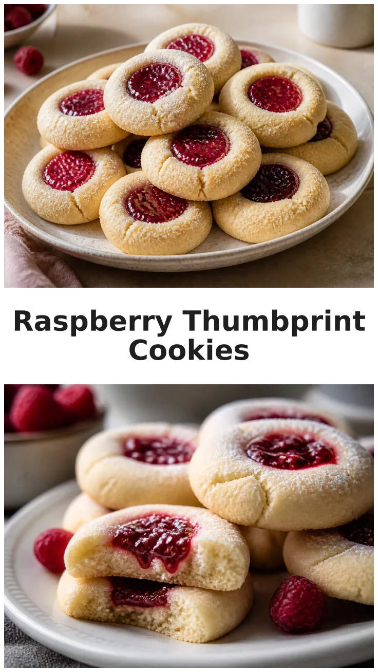 Soft Raspberry Thumbprint Cookies with Buttery Centers Recipe Soft Raspberry Thumbprint Cookies with Buttery Centers Recipe