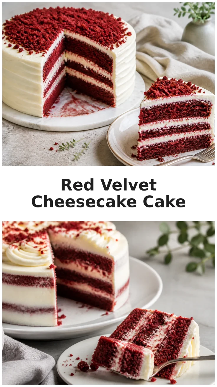 Creamy Red Velvet Cheesecake Cake Recipe for Any Celebration Creamy Red Velvet Cheesecake Cake Recipe for Any Celebration