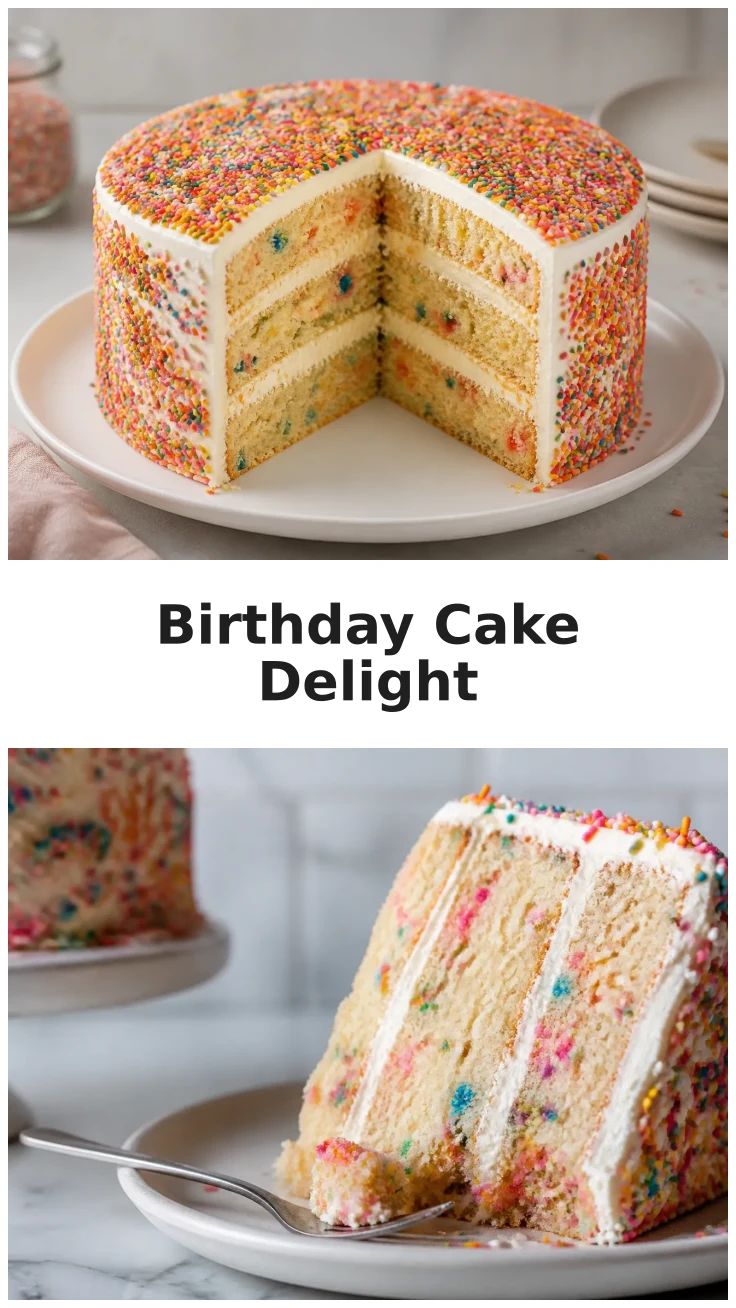 Colorful Vanilla Sprinkle Birthday Cake Recipe Colorful Vanilla Sprinkle Birthday Cake Recipe