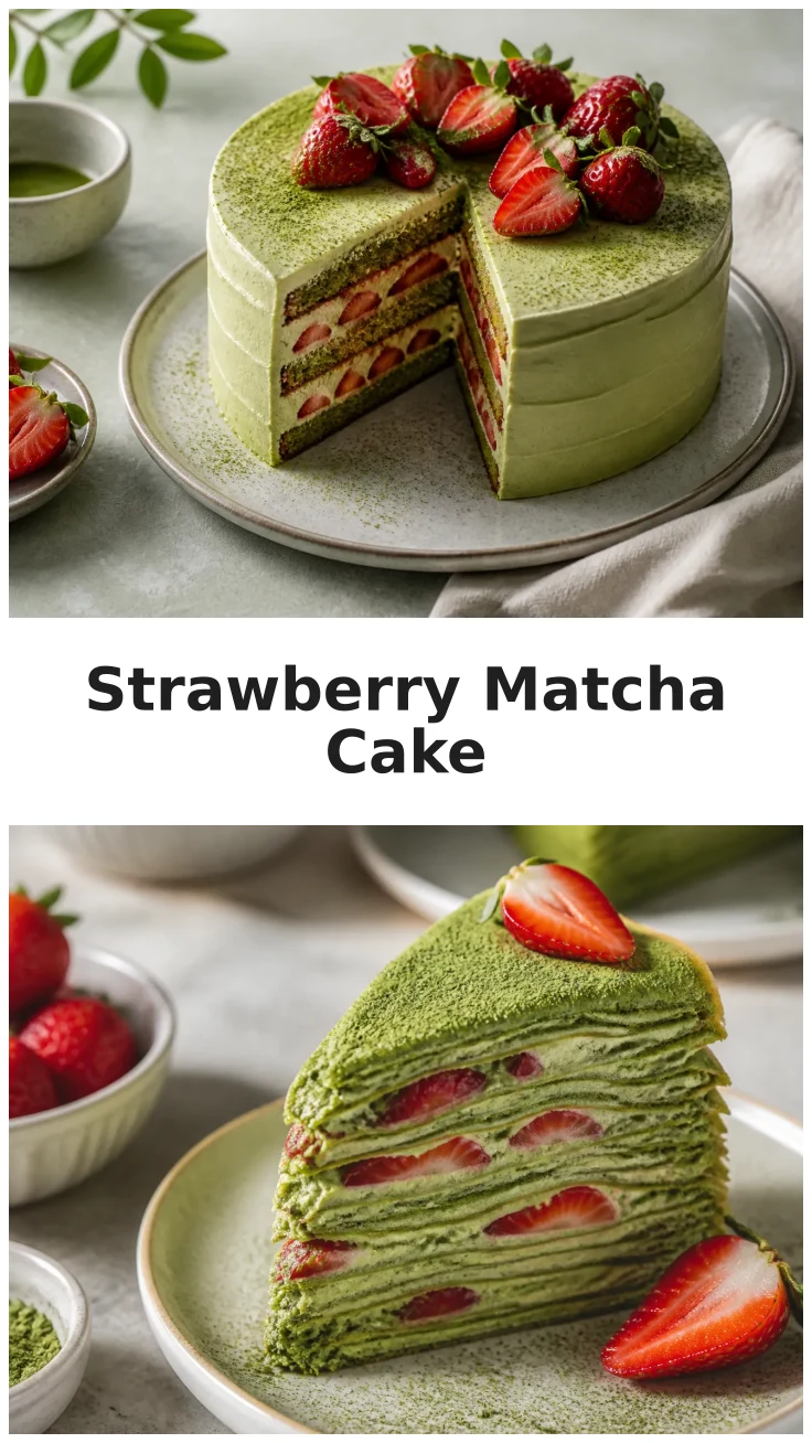 Soft Strawberry Matcha Birthday Cake Recipe for Celebrations Soft Strawberry Matcha Birthday Cake Recipe for Celebrations