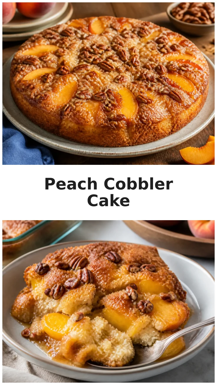 Crispy Peach Cobbler Pecan Cake Recipe for Sweet Celebrations Crispy Peach Cobbler Pecan Cake Recipe for Sweet Celebrations