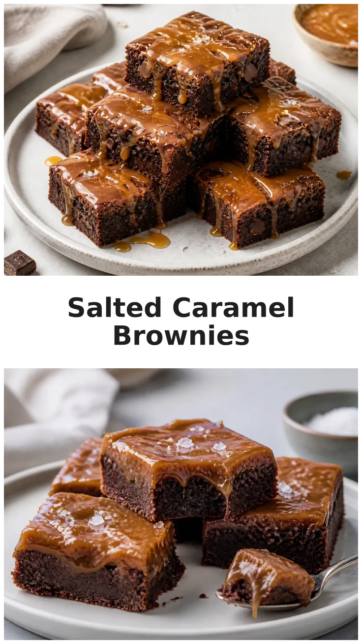 Creamy Salted Caramel Brownie Bars Recipe Creamy Salted Caramel Brownie Bars Recipe