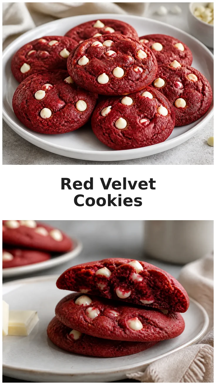 Rich Red Velvet White Chocolate Cookies Recipe Rich Red Velvet White Chocolate Cookies Recipe