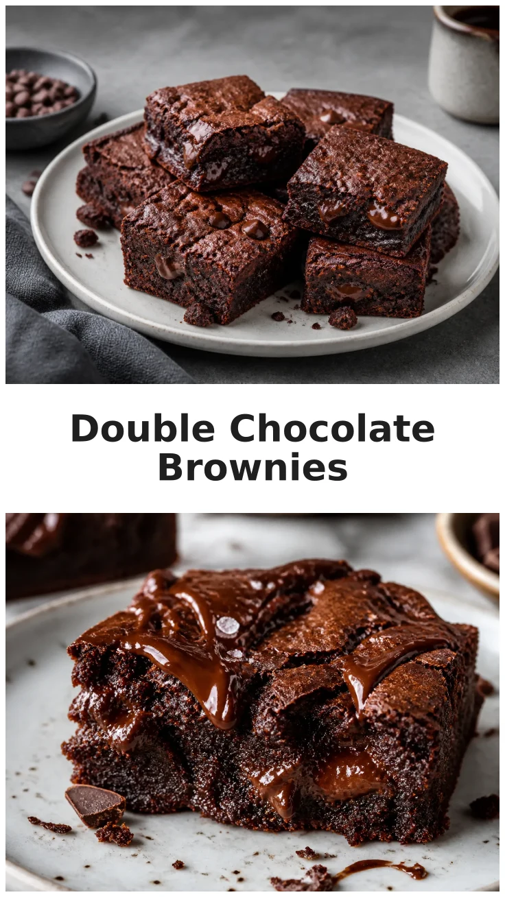 Rich Double Chocolate Chip Brownies for Chocolate Lovers Rich Double Chocolate Chip Brownies for Chocolate Lovers
