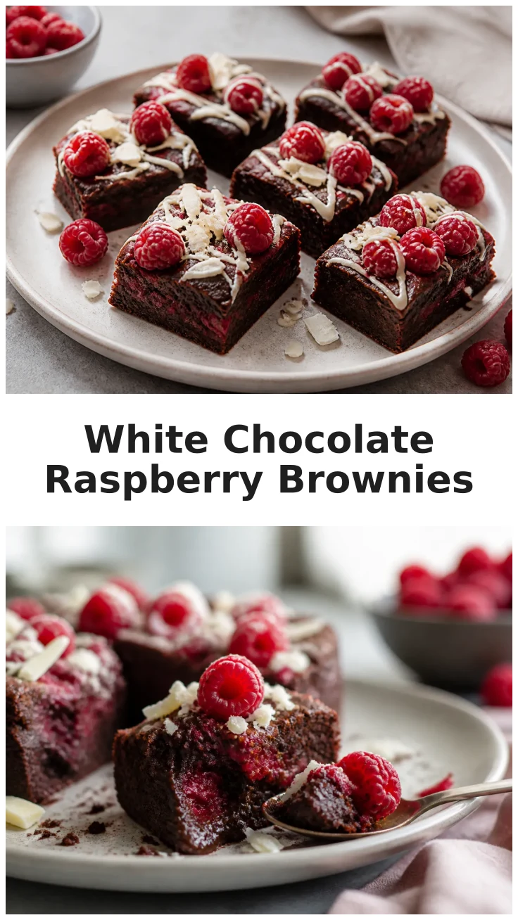 Creamy White Chocolate Raspberry Brownies with Juicy Berries Creamy White Chocolate Raspberry Brownies with Juicy Berries