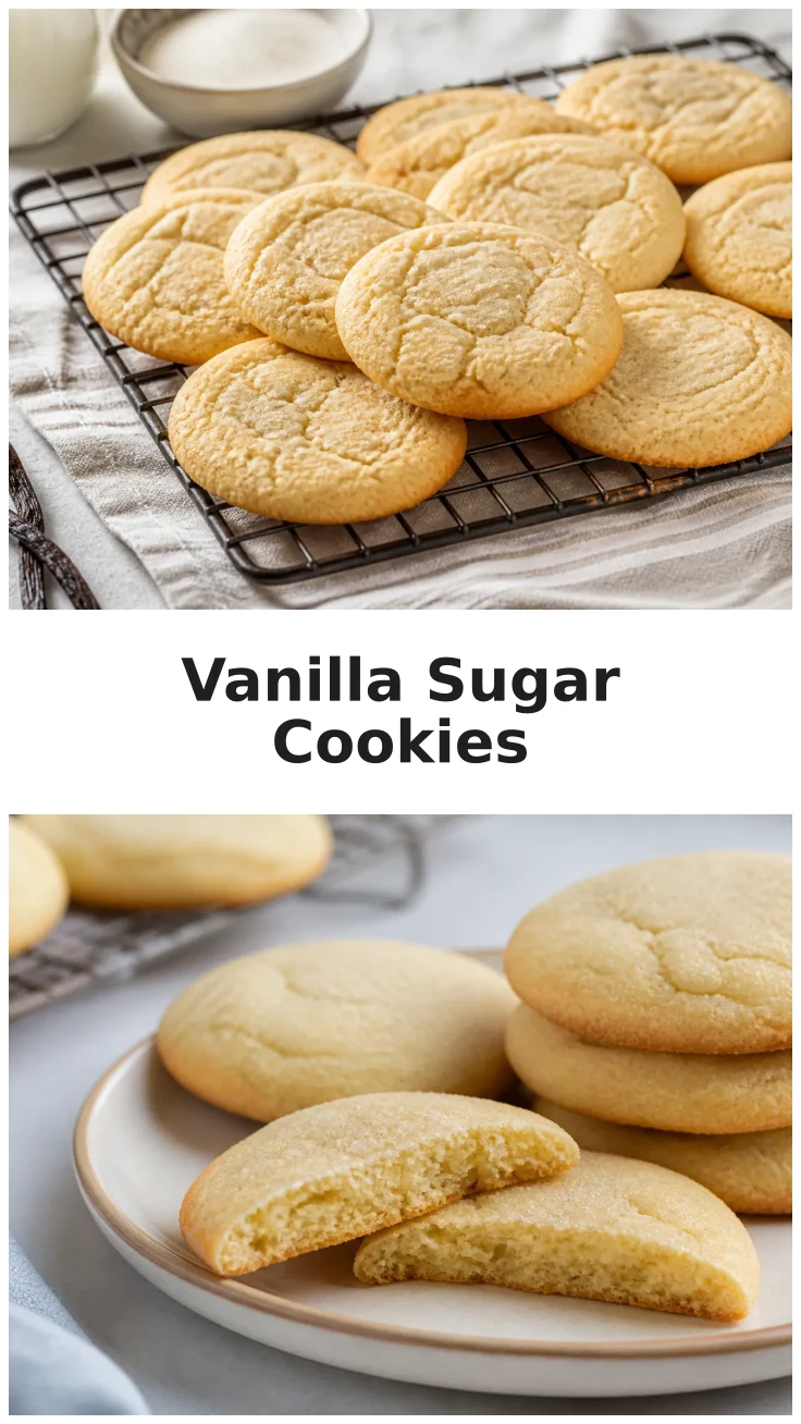 Soft Vanilla Sugar Cookies with Golden Edges Recipe Soft Vanilla Sugar Cookies with Golden Edges Recipe