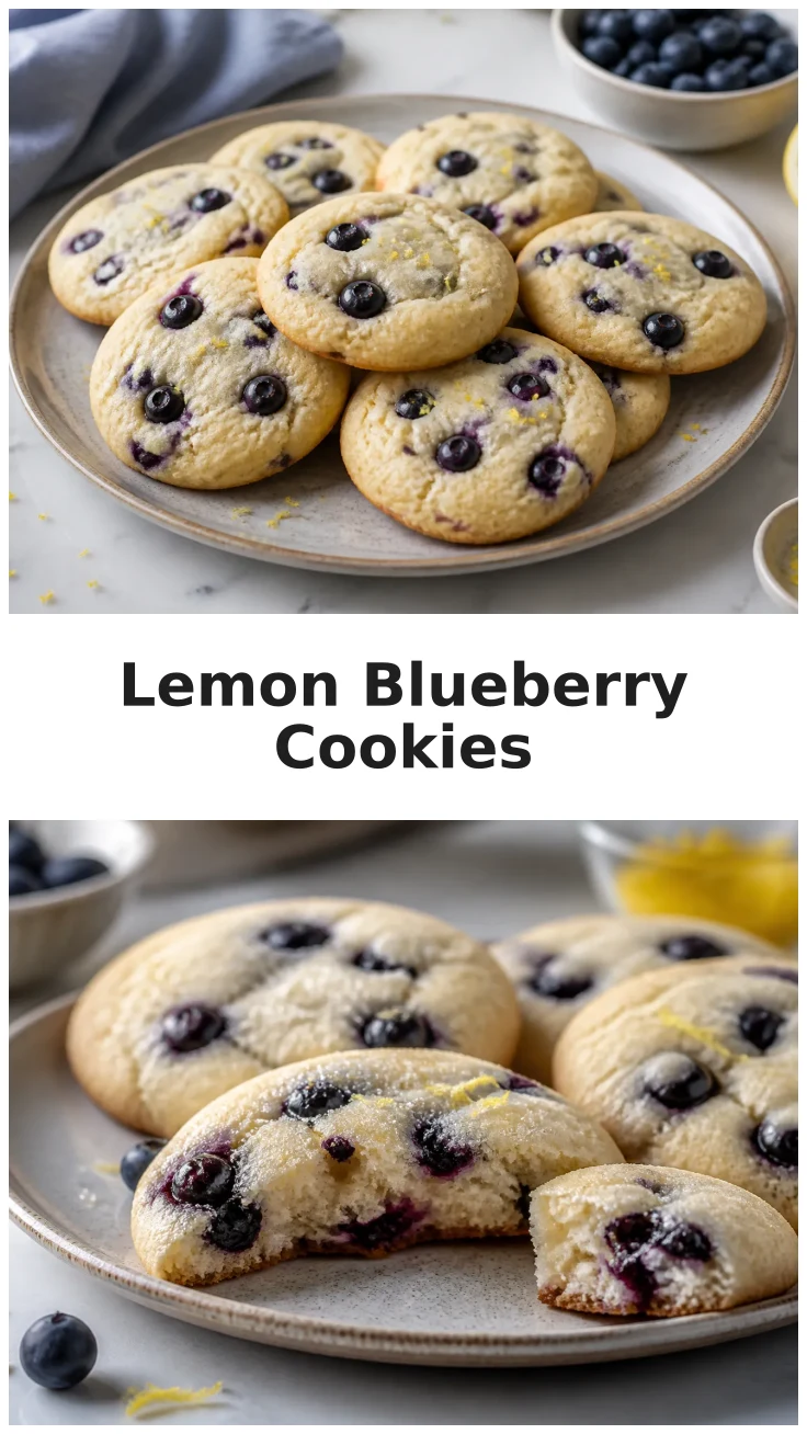 Fresh Lemon Blueberry Sugar Cookies with Soft Centers Fresh Lemon Blueberry Sugar Cookies with Soft Centers