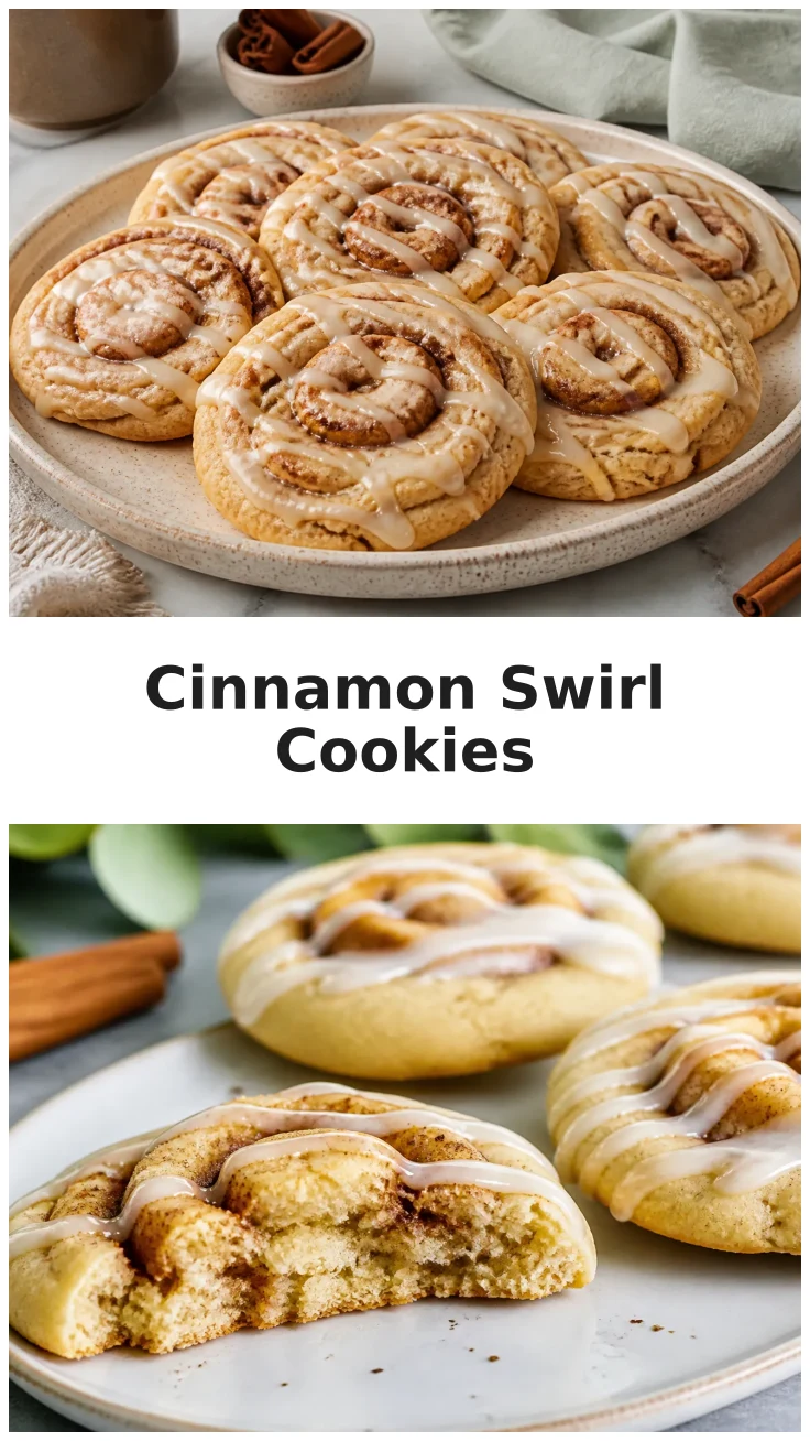 Fluffy Cinnamon Swirl Cookies with Creamy Glaze Recipe Fluffy Cinnamon Swirl Cookies with Creamy Glaze Recipe