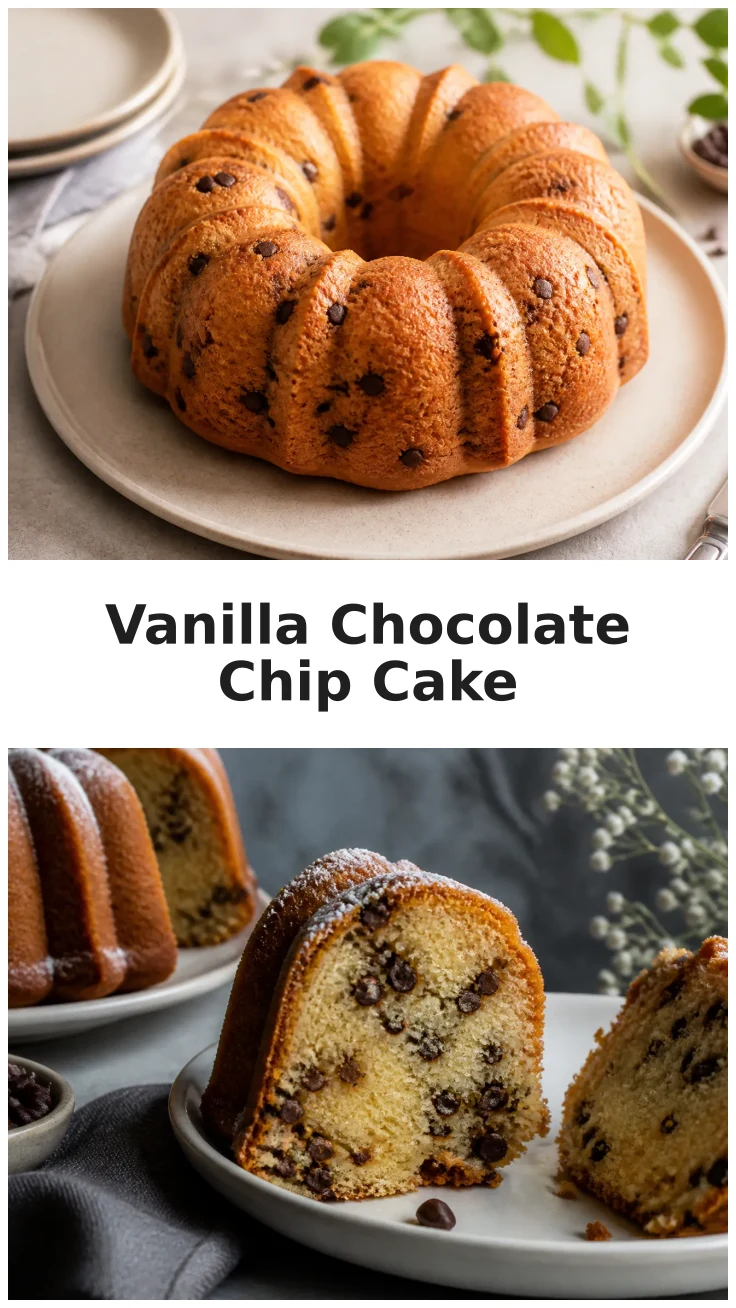 Fluffy Vanilla Chocolate Chip Bundt Cake with Golden Crust Recipe Fluffy Vanilla Chocolate Chip Bundt Cake with Golden Crust Recipe