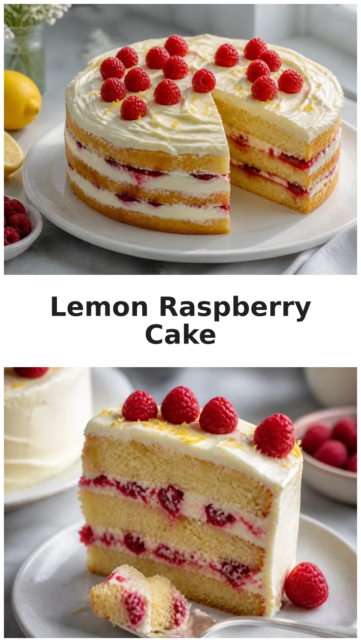 Fluffy Lemon Raspberry Cake with Bright Berry Flavor Fluffy Lemon Raspberry Cake with Bright Berry Flavor