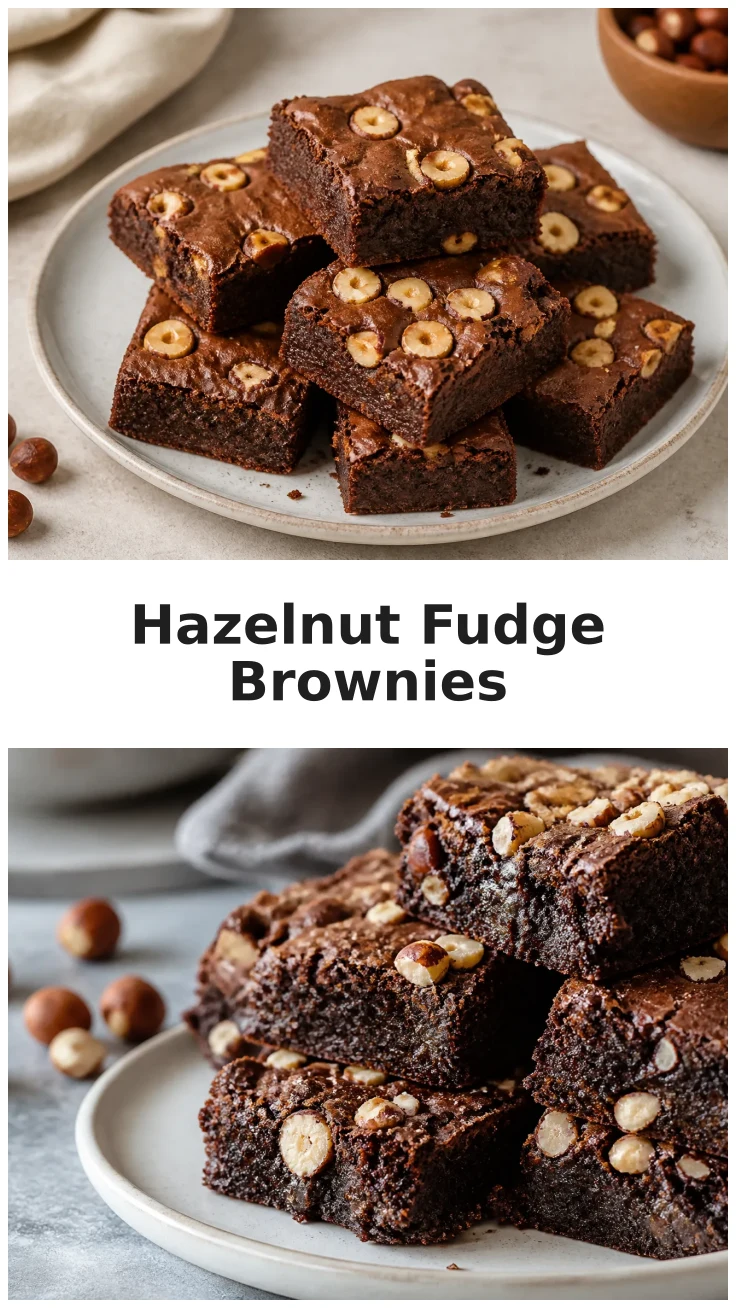 Decadent Hazelnut Fudge Brownies with Creamy Chocolate Flavor
