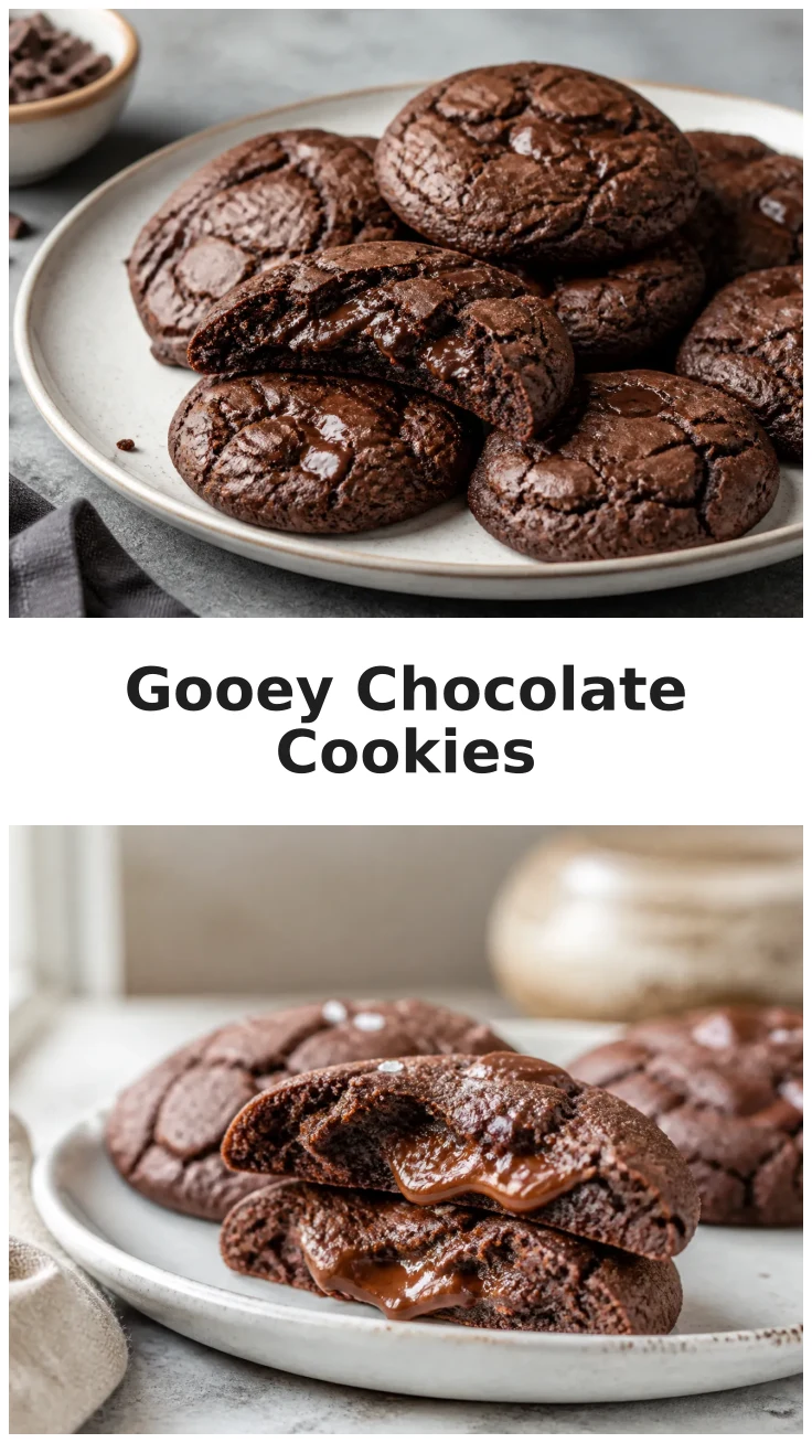 Rich Double Chocolate Brownie Cookies with Gooey Centers Recipe