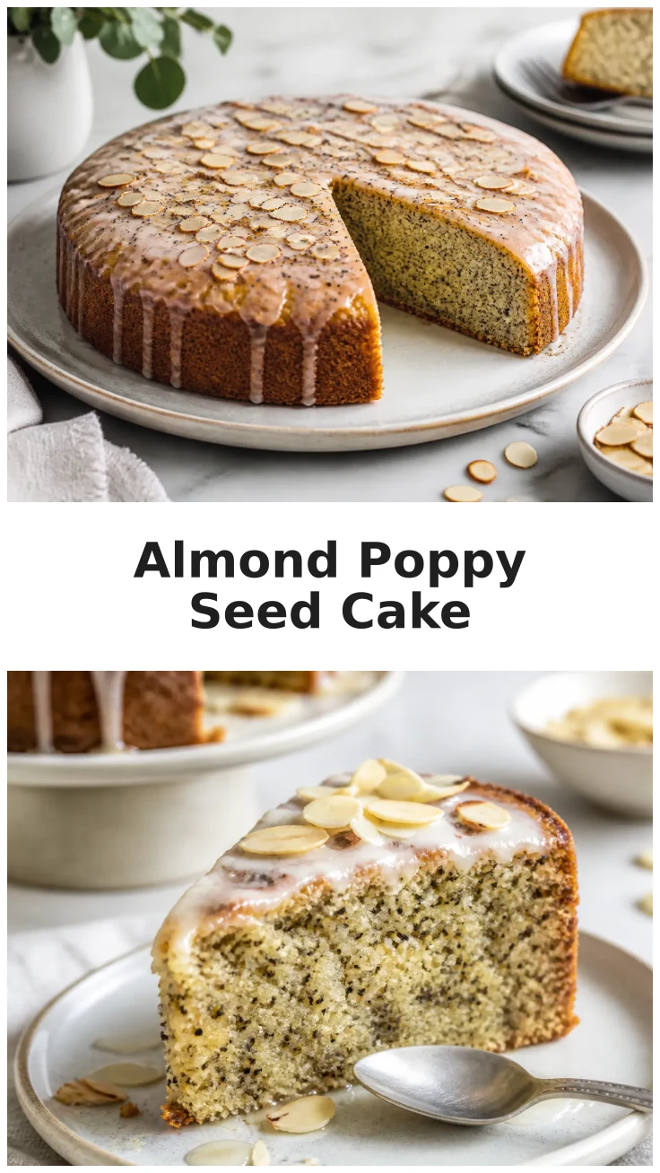 Delicious Soft Almond Poppy Seed Cake Recipe