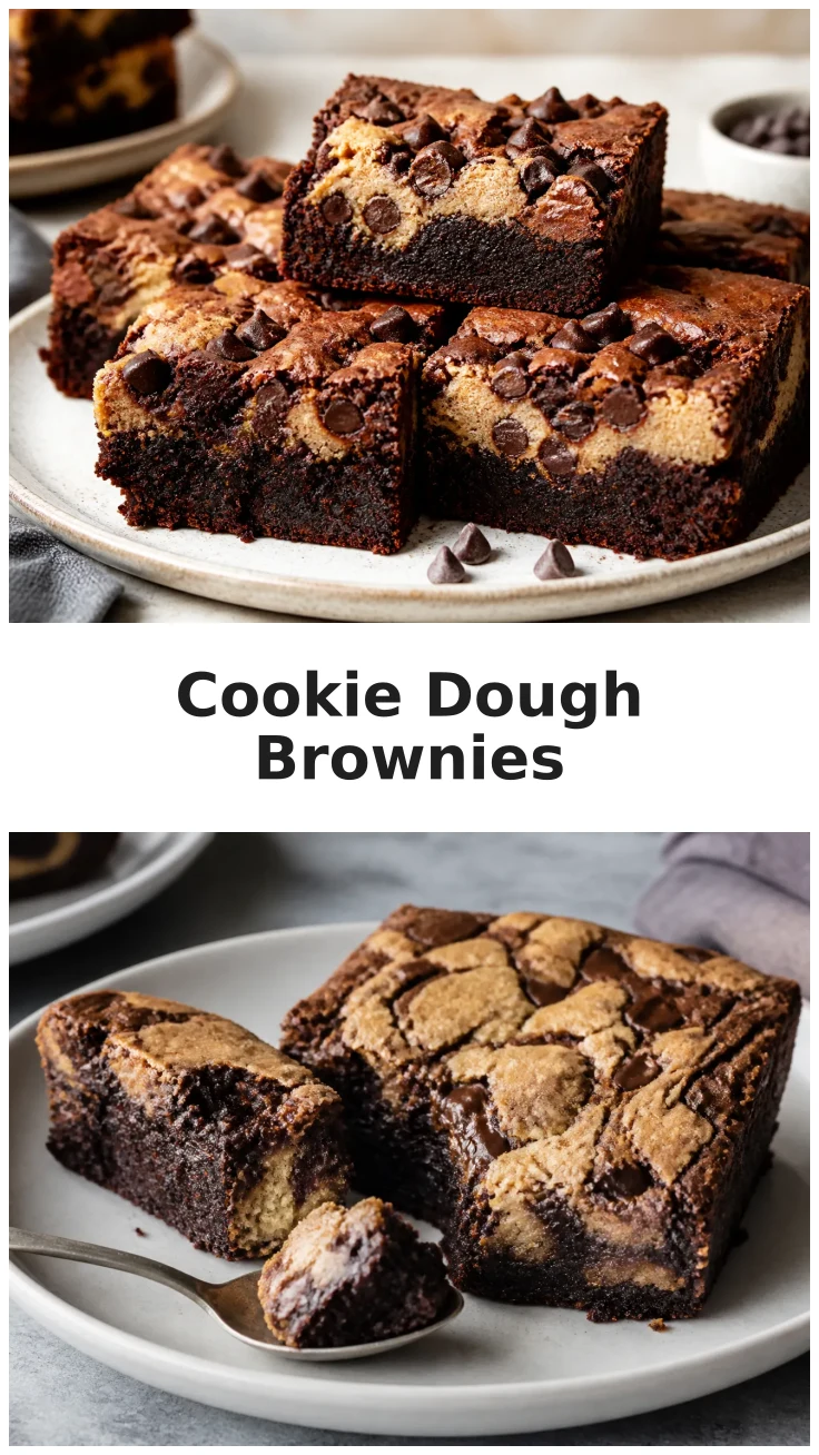 Fudgy Cookie Dough Brownies That You Will Love Fudgy Cookie Dough Brownies That You Will Love