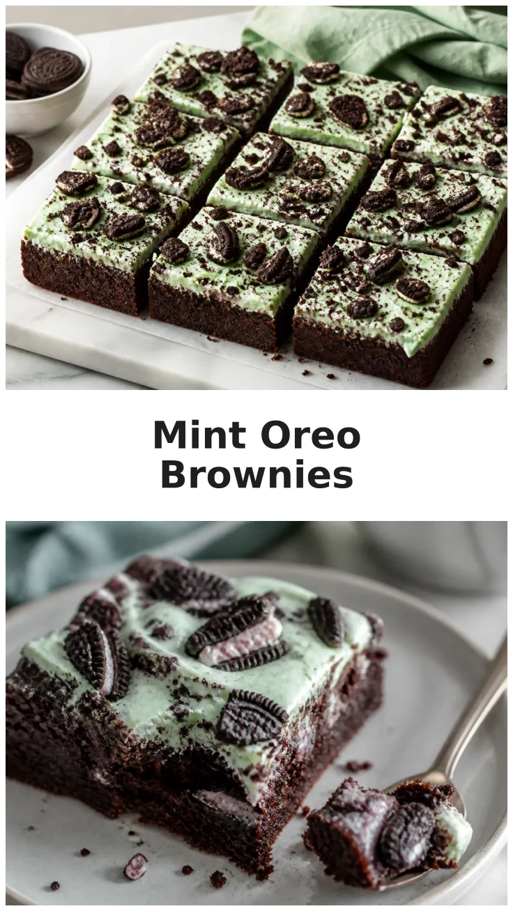 Creamy Mint Oreo Brownies Recipe for a Sweet Treat