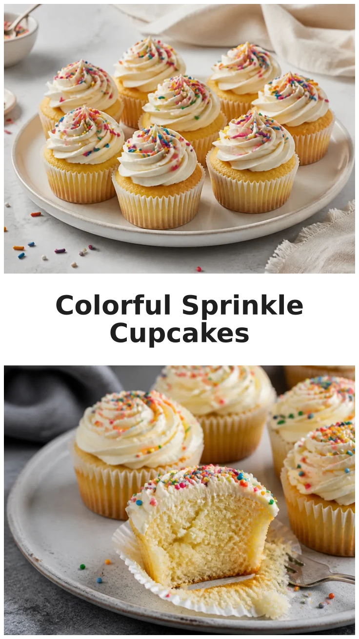 Colorful Vanilla Sprinkle Cupcakes Recipe for Celebrations Colorful Vanilla Sprinkle Cupcakes Recipe for Celebrations