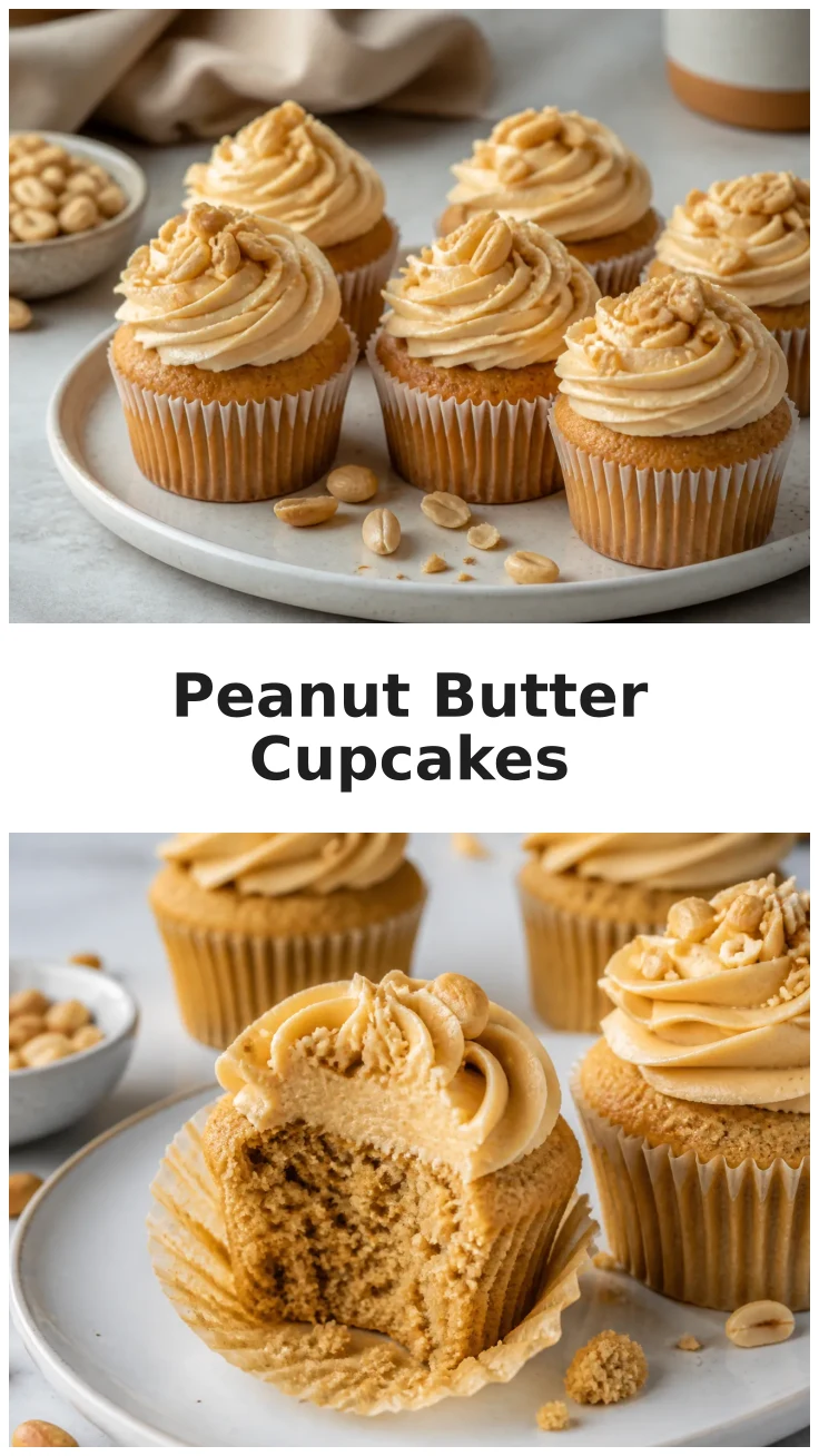 Decadent Creamy Peanut Butter Cupcakes Recipe