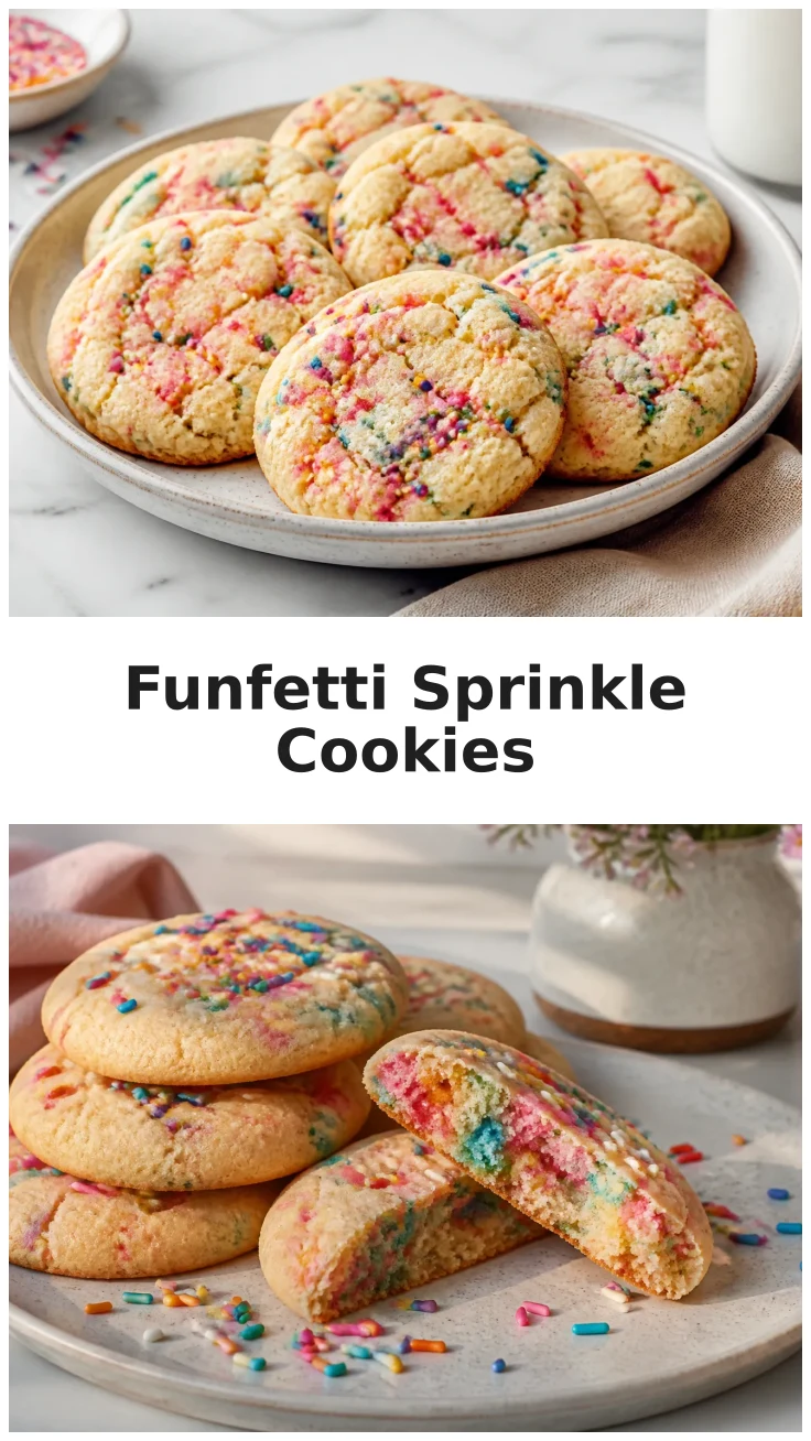Fluffy Funfetti Sprinkle Cookies with Colorful Confetti Fluffy Funfetti Sprinkle Cookies with Colorful Confetti