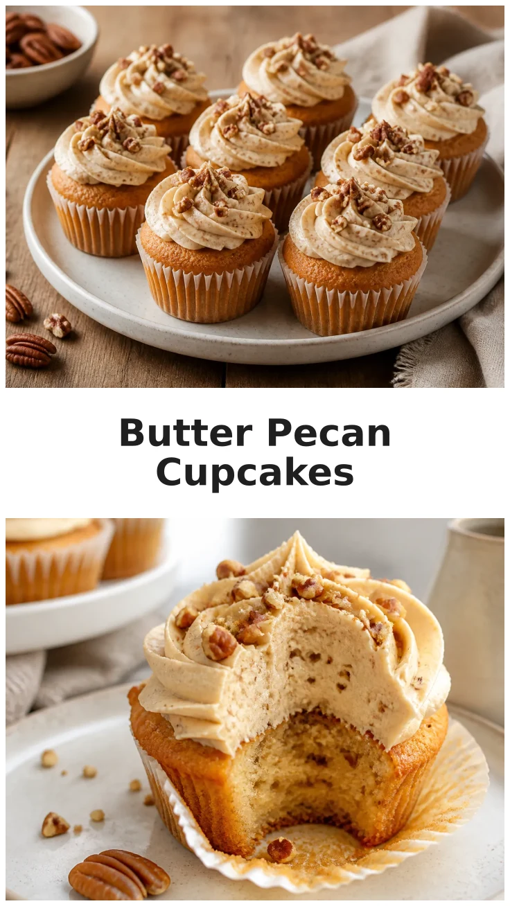Golden Butter Pecan Buttercream Cupcakes for Every Celebration Golden Butter Pecan Buttercream Cupcakes for Every Celebration