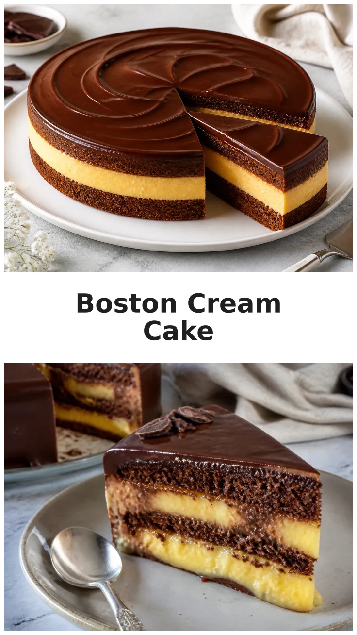 Decadent Boston Cream Layer Cake for Celebrations