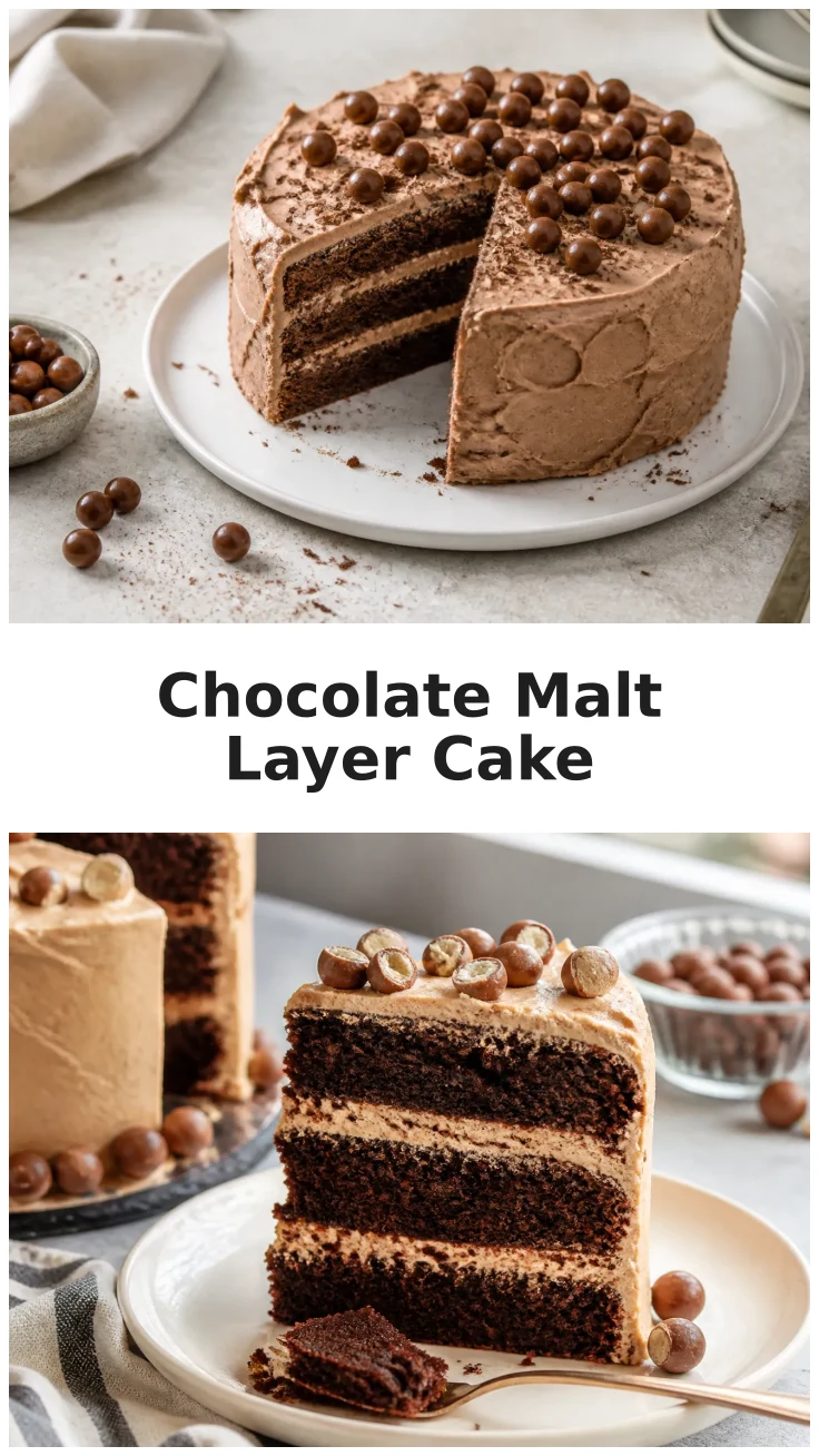 Decadent Chocolate Malt Layer Cake for Celebrations Decadent Chocolate Malt Layer Cake for Celebrations