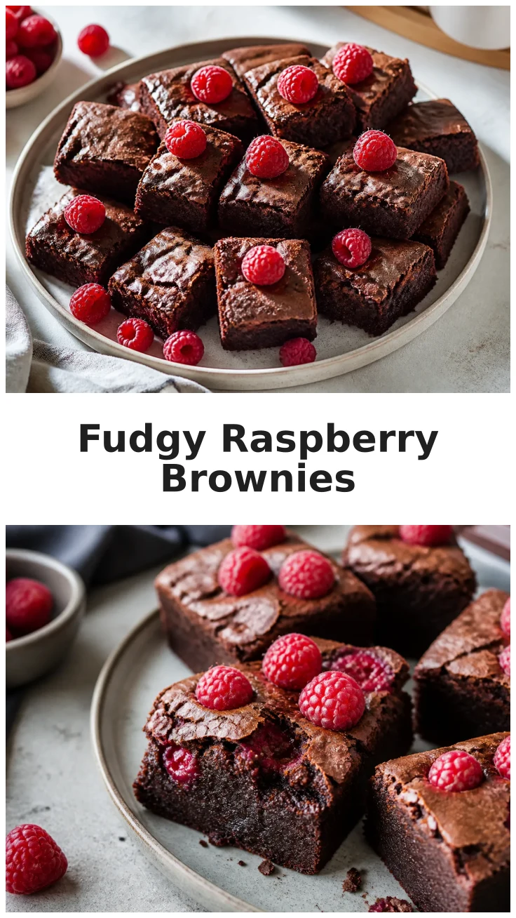 Decadent Fudgy Raspberry Brownies with Fresh Raspberries Decadent Fudgy Raspberry Brownies with Fresh Raspberries