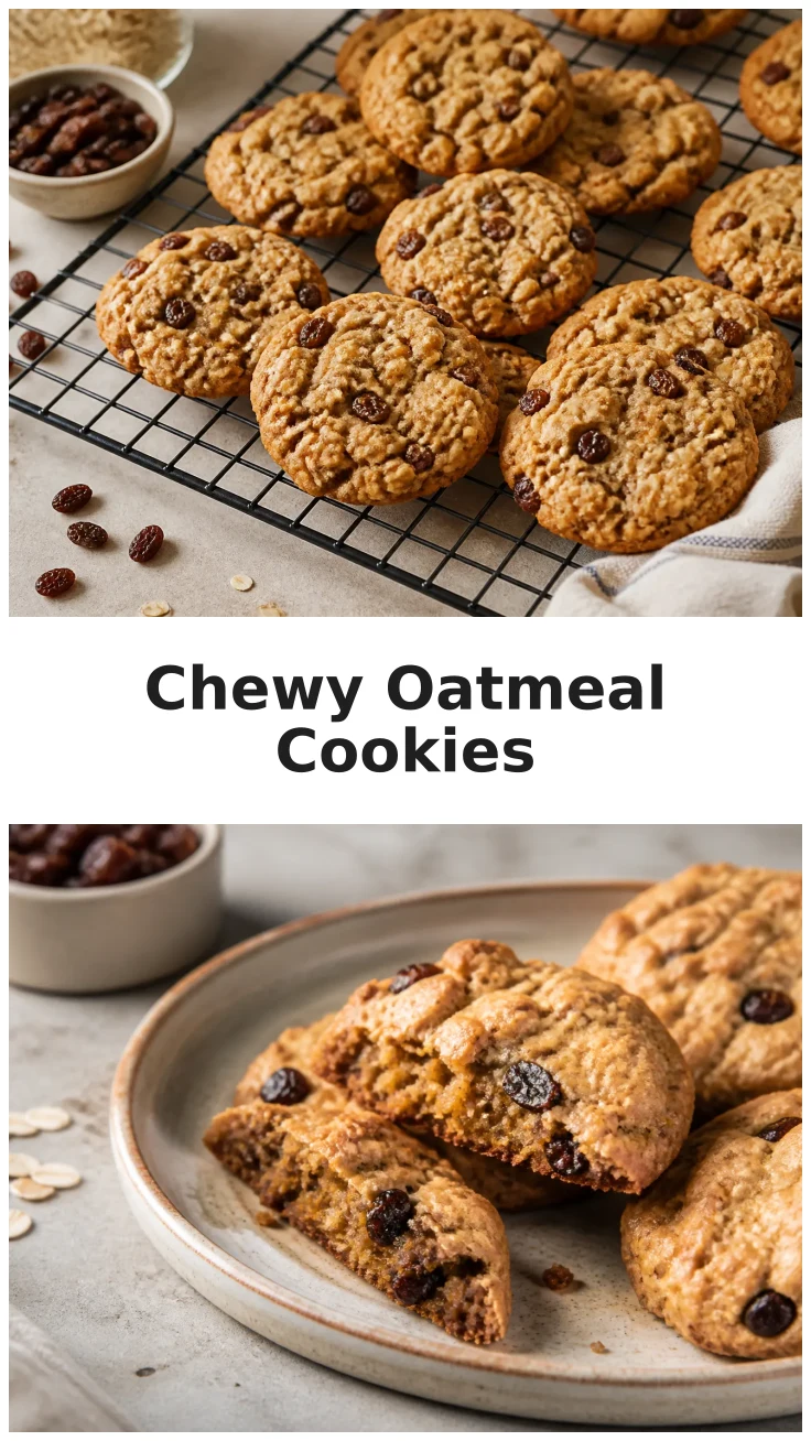 Golden Chewy Oatmeal Raisin Cookies for Everyday Baking