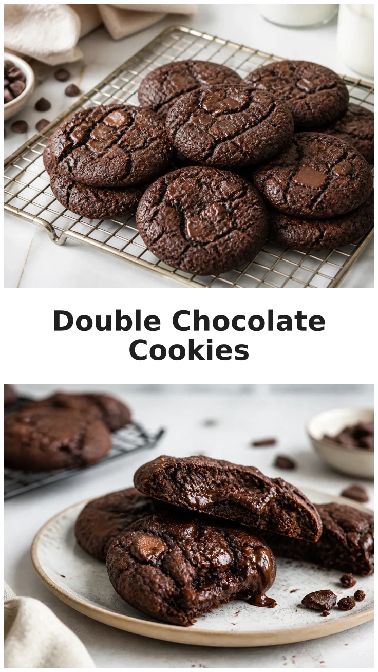 Decadent Fudgy Double Chocolate Cookies for Chocolate Lovers