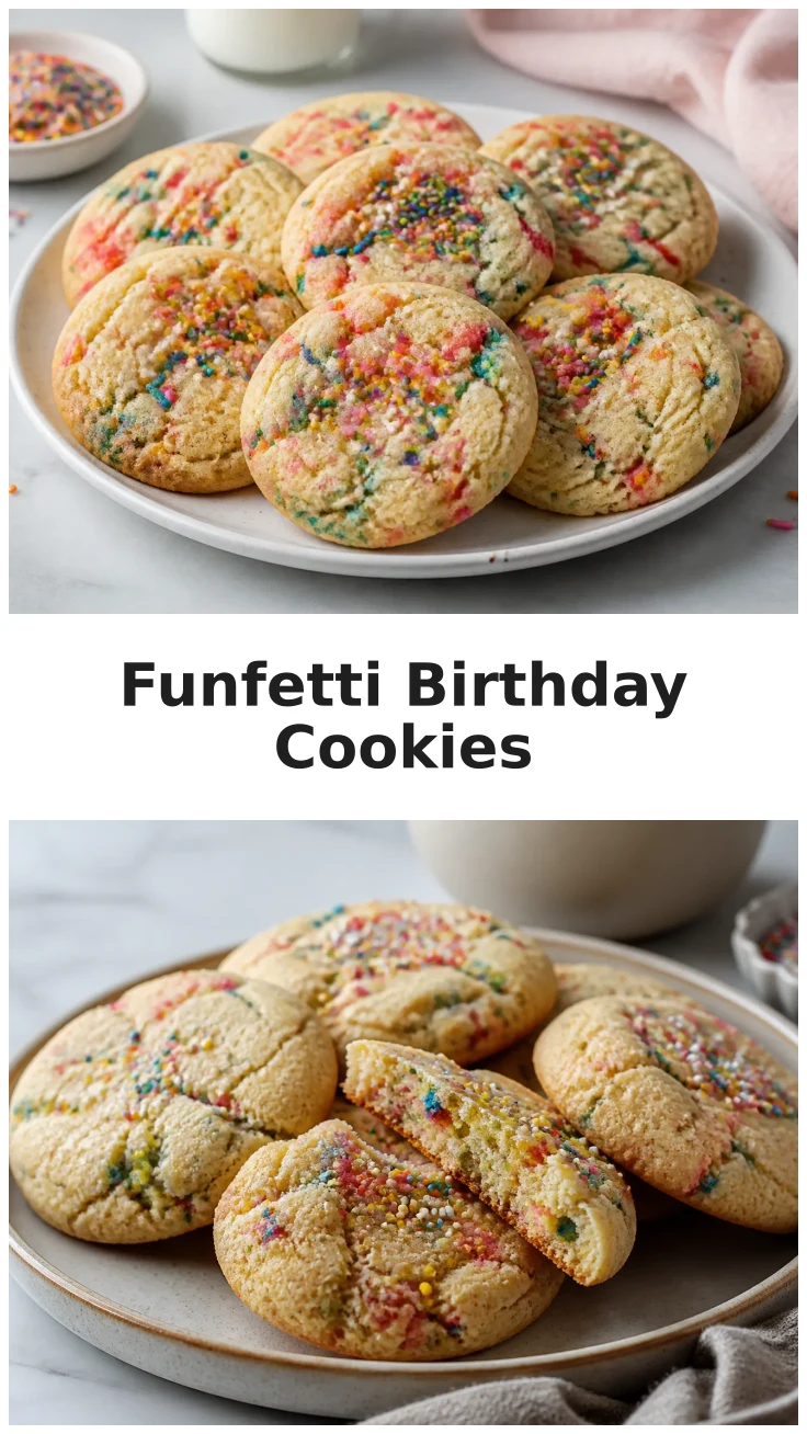 Colorful Funfetti Birthday Cake Cookies for Celebrations Colorful Funfetti Birthday Cake Cookies for Celebrations