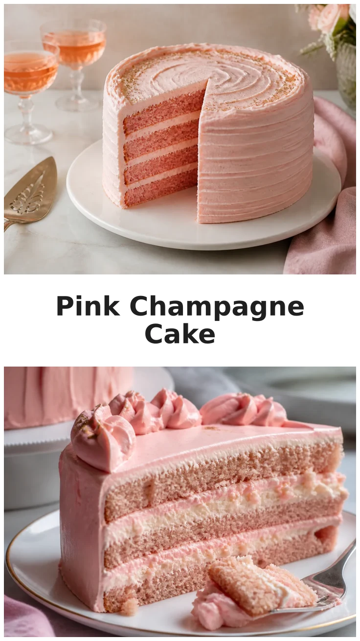 Delightful Soft Pink Champagne Inspired Cake Recipe Delightful Soft Pink Champagne Inspired Cake Recipe