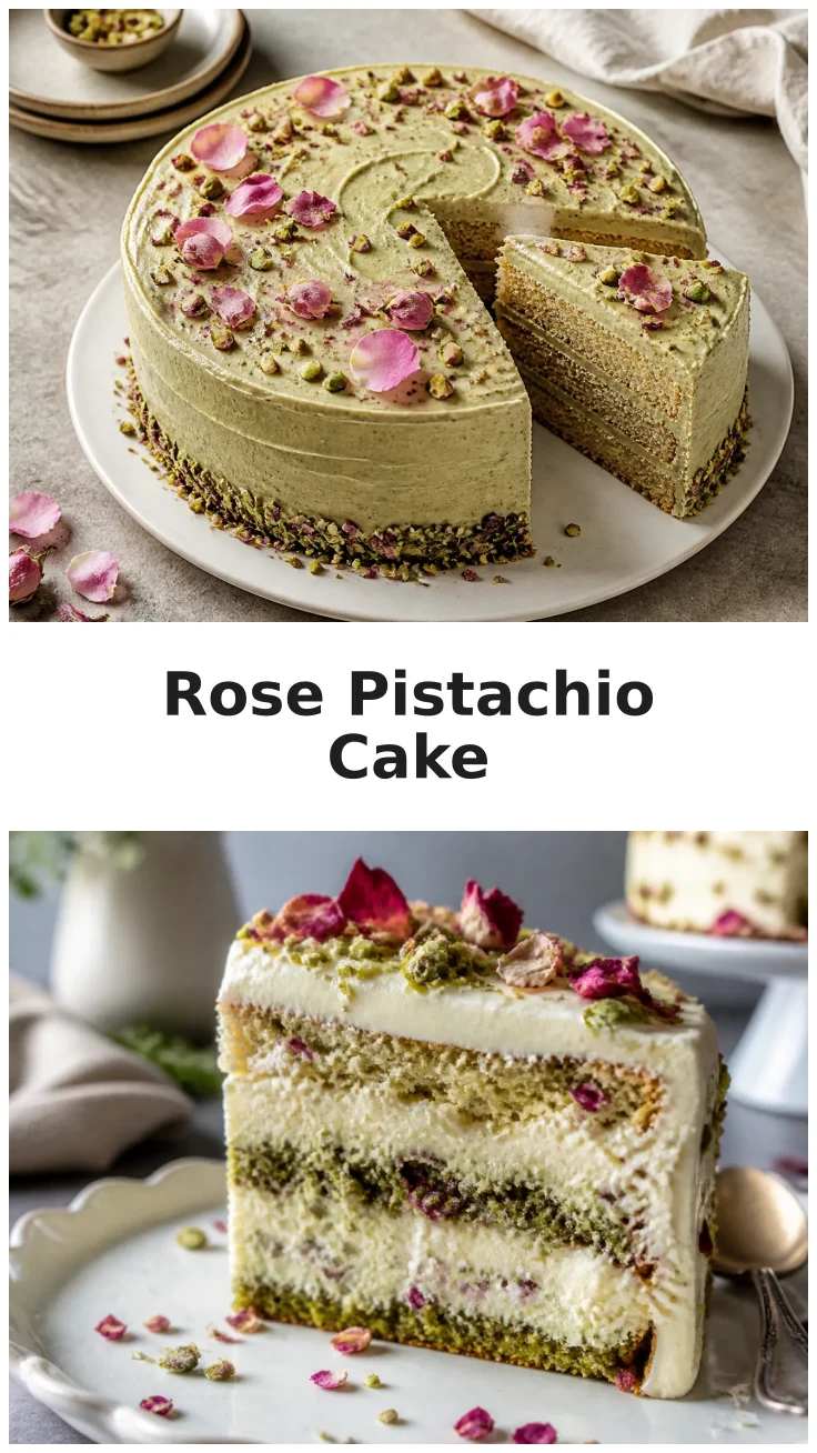 Floral Rose Pistachio Cake Recipe for Celebrations Floral Rose Pistachio Cake Recipe for Celebrations