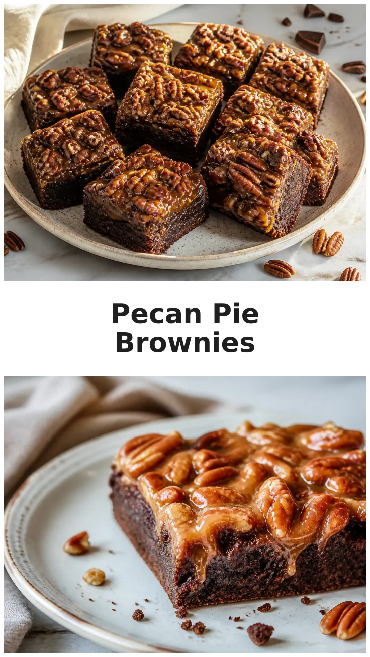 Pecan Pie Brownies with Golden Pecan Topping Recipe Pecan Pie Brownies with Golden Pecan Topping Recipe