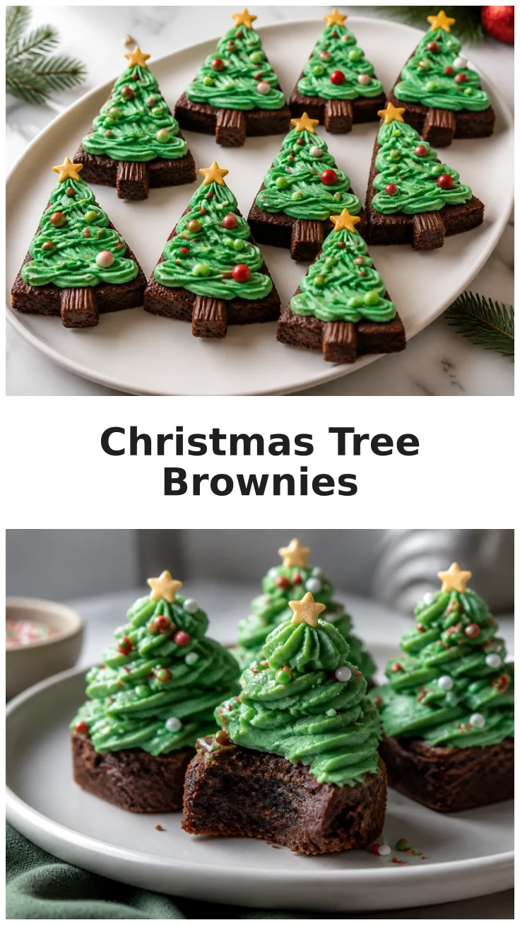 Colorful Christmas Tree Brownies for Holiday Parties Colorful Christmas Tree Brownies for Holiday Parties