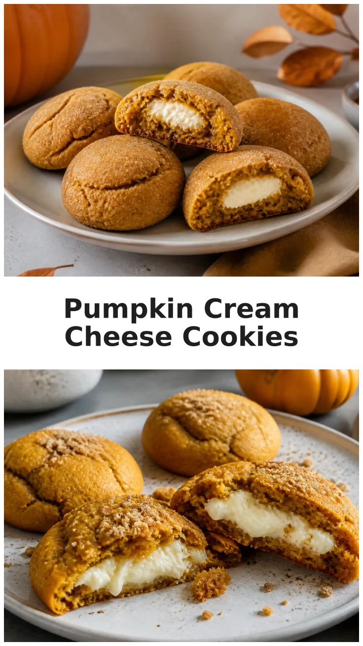 Pumpkin Cream Cheese Cookies with Creamy Center Recipe Pumpkin Cream Cheese Cookies with Creamy Center Recipe