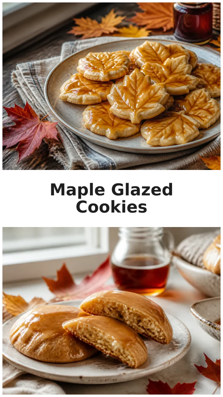 Maple Glazed Cookies with a Golden Fall Finish Maple Glazed Cookies with a Golden Fall Finish