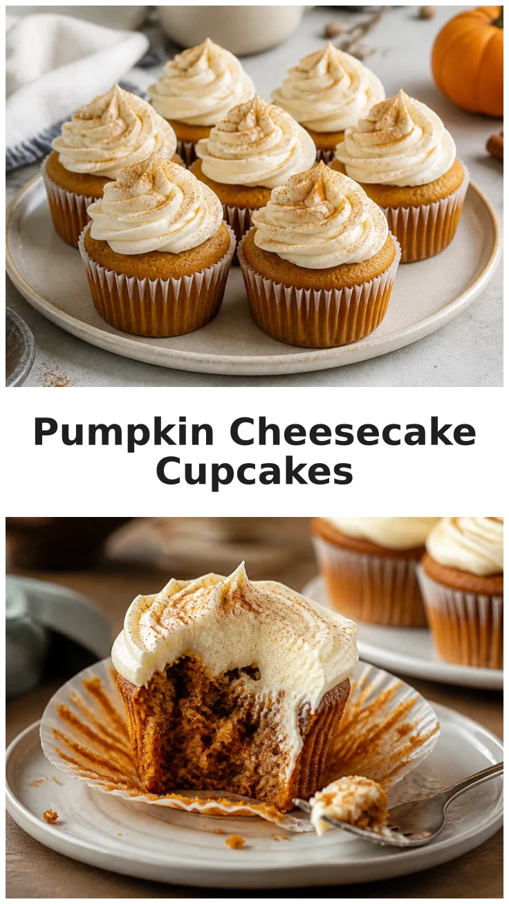 Delicious Pumpkin Cheesecake Cupcakes with Creamy Centers Delicious Pumpkin Cheesecake Cupcakes with Creamy Centers