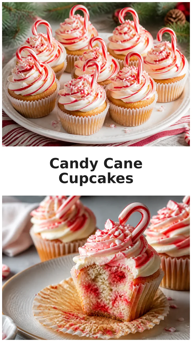 Colorful Candy Cane Cupcakes for Festive Christmas Parties Colorful Candy Cane Cupcakes for Festive Christmas Parties