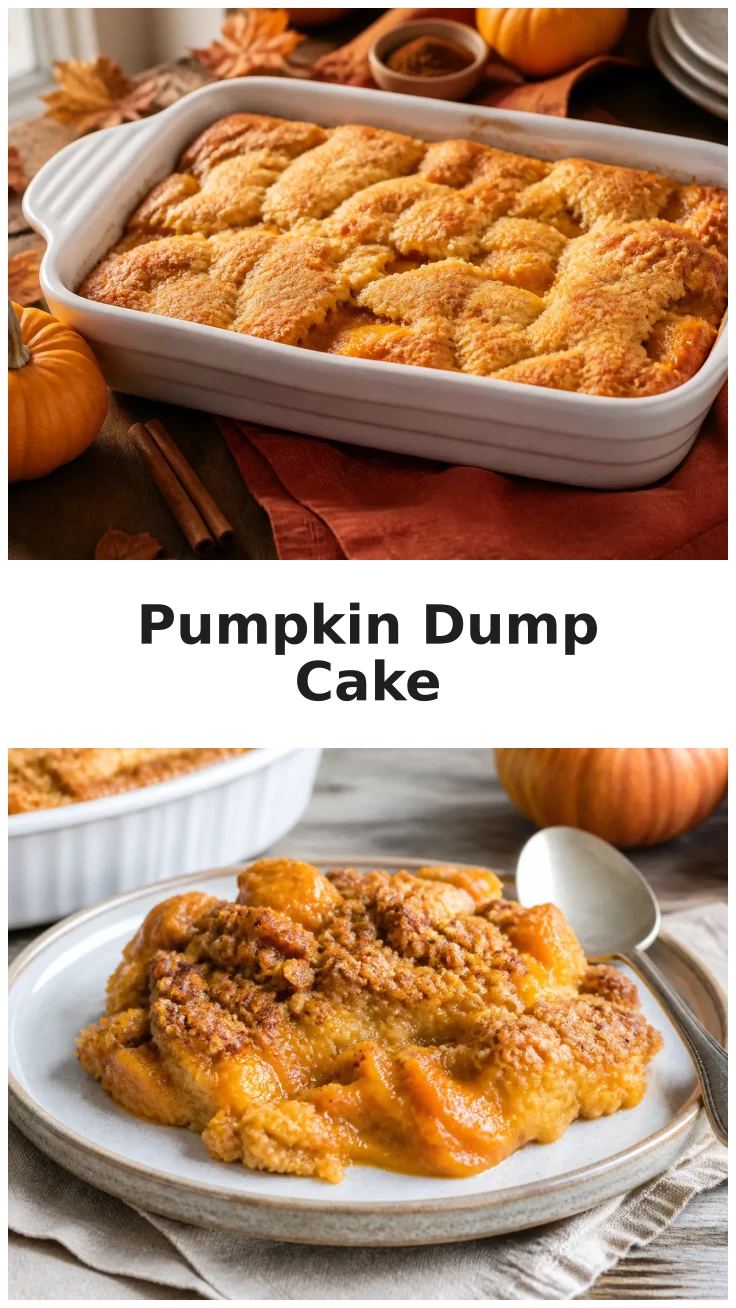 Delightful Pumpkin Dump Cake with Golden Fall Topping
