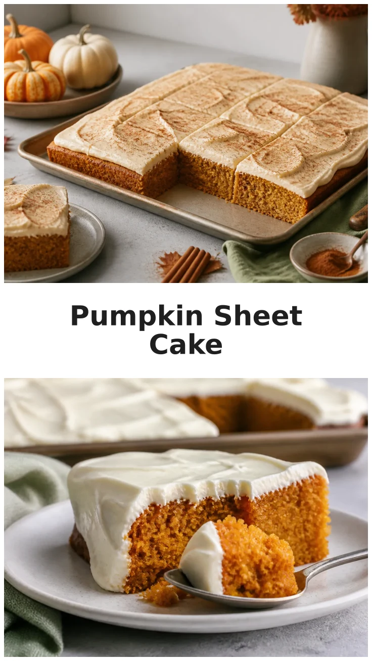 Delicious Pumpkin Sheet Cake with Creamy Fall Topping Recipe Delicious Pumpkin Sheet Cake with Creamy Fall Topping Recipe