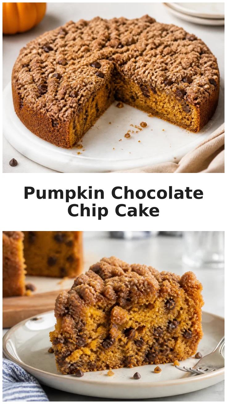 Pumpkin Chocolate Chip Cake with Rich Fall Crumb Pumpkin Chocolate Chip Cake with Rich Fall Crumb