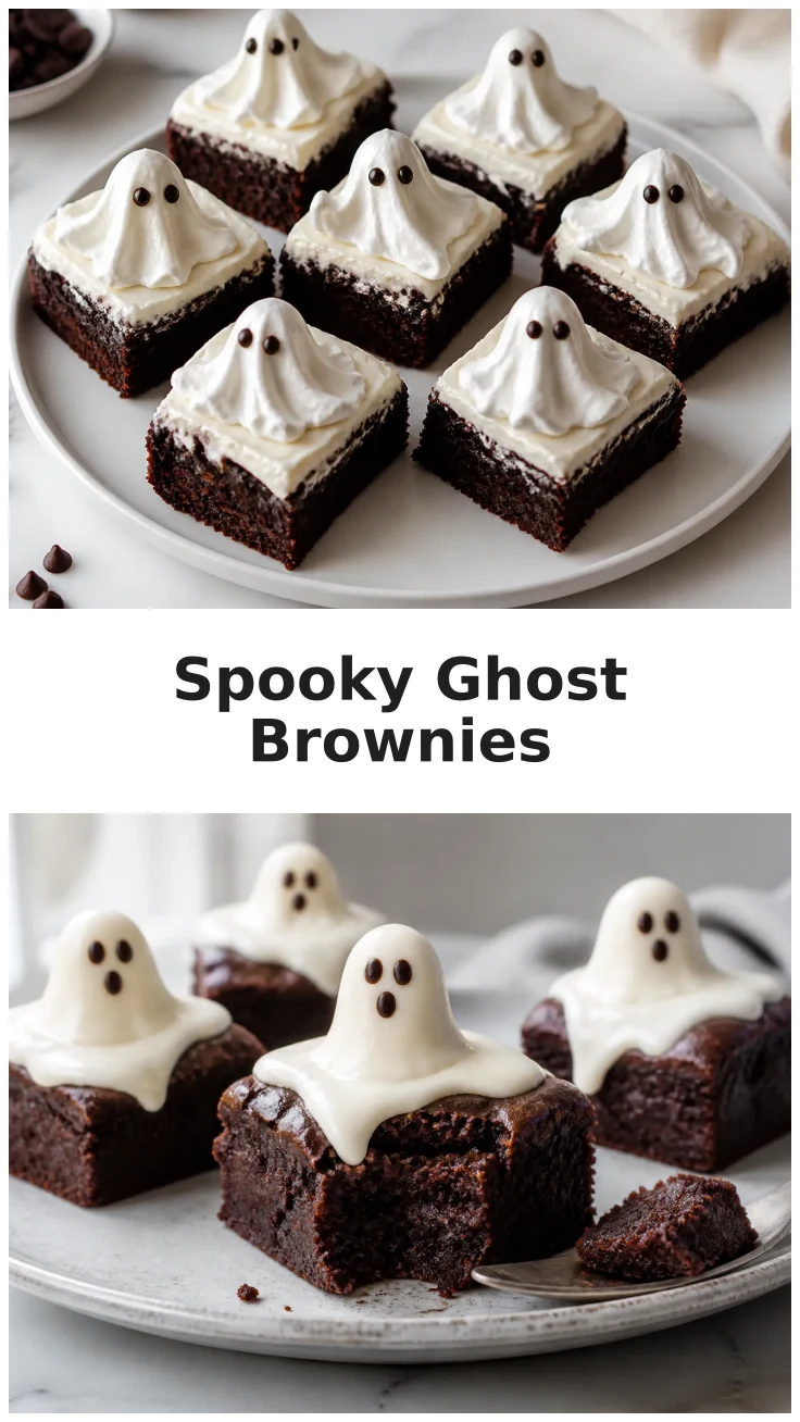 Ghost Brownies with Spooky Halloween Topping Recipe Ghost Brownies with Spooky Halloween Topping Recipe
