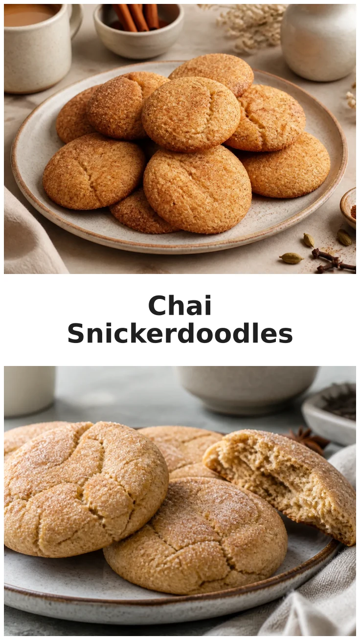 Chai Snickerdoodles with Cozy Warm Spices Recipe